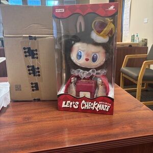 Pop Mart Let's Checkmate Bunny Doll - Black and Red